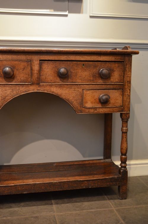 fig 1. Beautiful Small Oak Pot Board Dresser