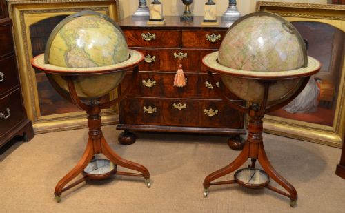 STUNNING PAIR OF THOMAS MALBY GLOBES - ADDITIONAL PHOTO 20