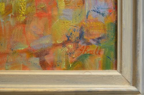fig 2. Jeffrey Pratt Painting - Chickens on a Red Brick wall