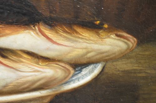 BEAUTIFUL 19THC OIL ON CANVAS OF CAT WITH FISH ATTRIBUTED TO HORATIO HENRY COULDERY - ADDITIONAL PHOTO 16