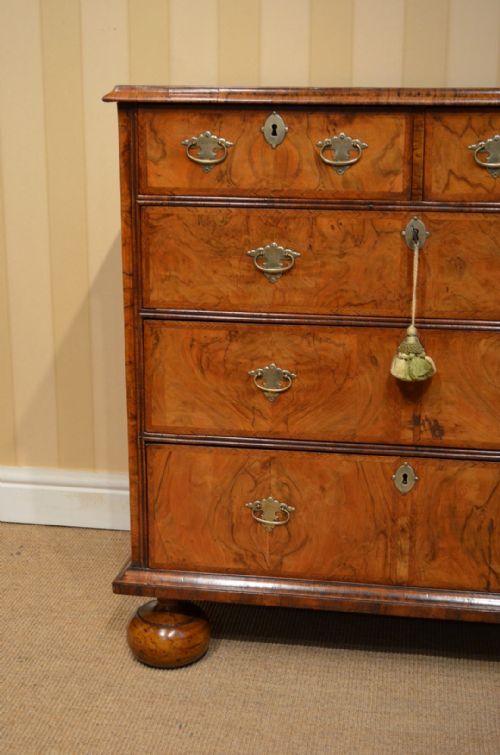 fig 1. Wonderful Early 18th Century Walnut Chest Of Drawers.