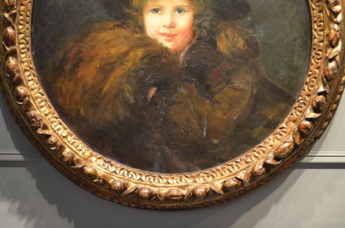 fig 1. Early 19th Century Oil Portrait of Young Lady