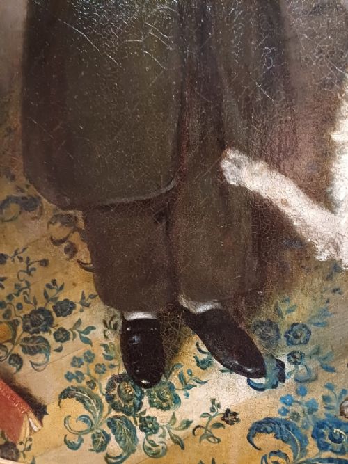 fig 3. Portrait of a young boy and a spaniel in an interior