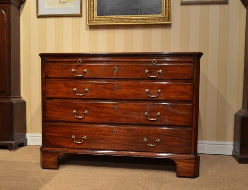 A GEORGE III MAHOGANY DRESSINGCHEST BY WILLIAM GOMM