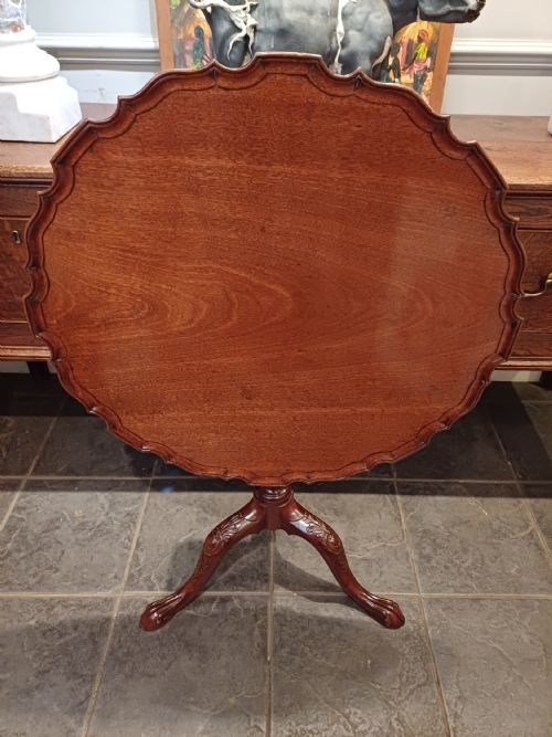 BEAUTIFUL 18TH CENTURY MAHOGANY PIECRUST BIRDCAGE TRIPOD CENTRE TABLE - ADDITIONAL PHOTO 12