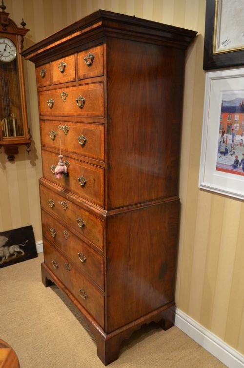 GEORGE I WALNUT CHEST ON CHEST - ADDITIONAL PHOTO 11