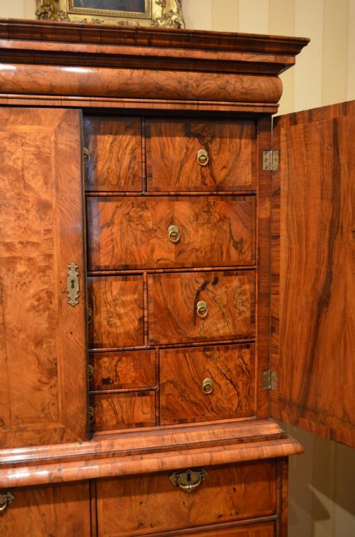 WILLIAM AND MARY WALNUT CABINET ON CHEST - ADDITIONAL PHOTO 7
