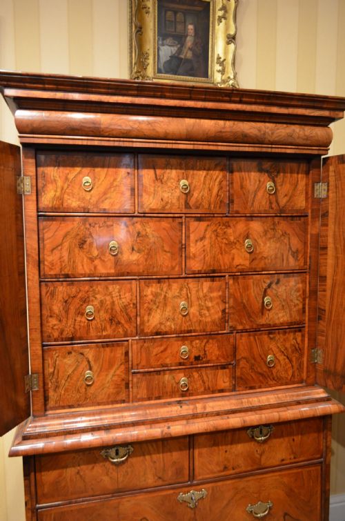 WILLIAM AND MARY WALNUT CABINET ON CHEST - ADDITIONAL PHOTO 10