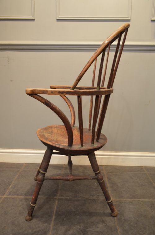 BEAUTIFUL LATE 18TH CENTURY WEST COUNTRY WINDSOR ARMCHAIR - ADDITIONAL PHOTO 9
