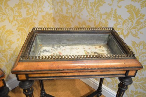 BEAUTIFUL PAIR OF WALNUT AND EBONISED JARDINIERES - ADDITIONAL PHOTO 14