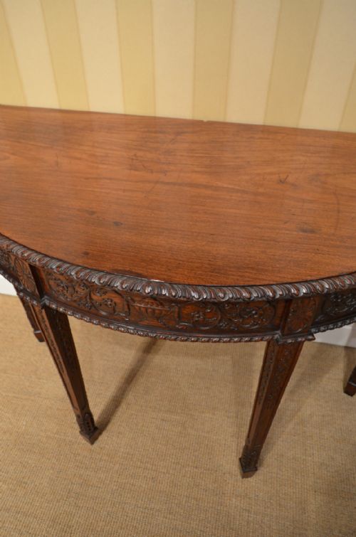 fig 2. Pair Of Late 19th Century Padouk Demi-lune Side-tables