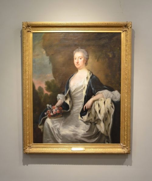 Beautiful 18th Century Oil on Canvas Portrait of Lucy Digby, later Mrs Osbaldeston, 