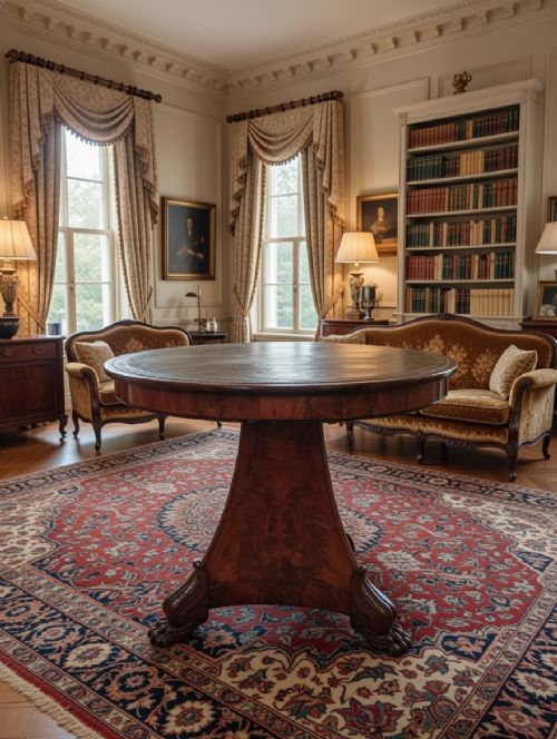 BEAUTIFUL LEATHER TOPPED GUERIDON TABLE C1800 - ADDITIONAL PHOTO 2