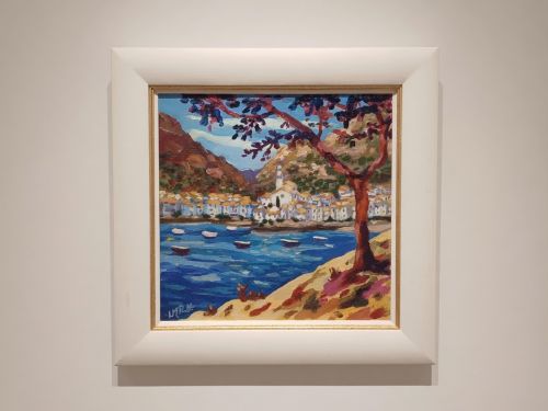 Oil Painting by Lucy Pratt Titled 'Magenta Shade'