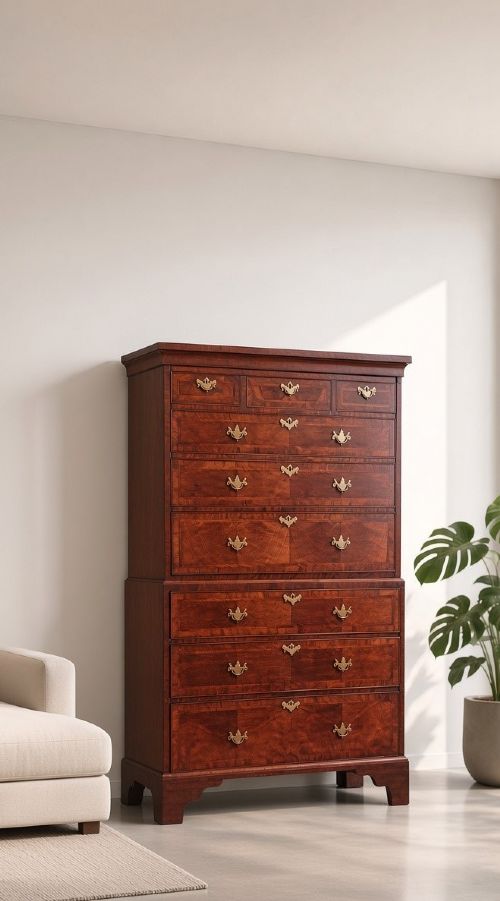 Early 18th Century Walnut Chest on Chest.