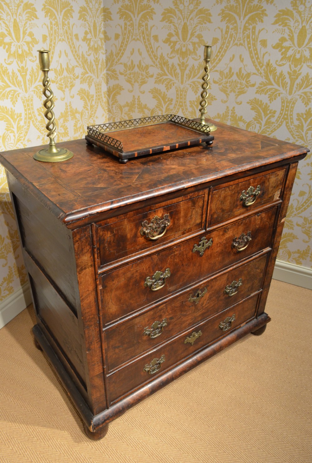 Wonderful Early 18th Century Walnut Chest of Drawers