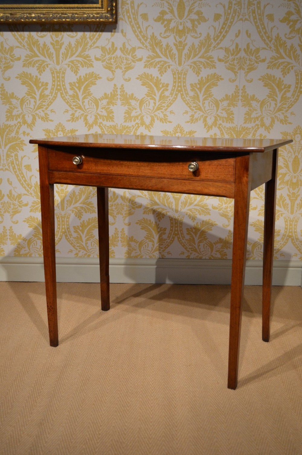 Fabulous bow fronted Georgian Single Drawer Side Table