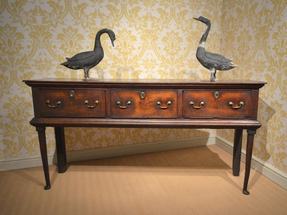 Fabulous 18th Century Oak Padfoot Dresser Base with super colour
