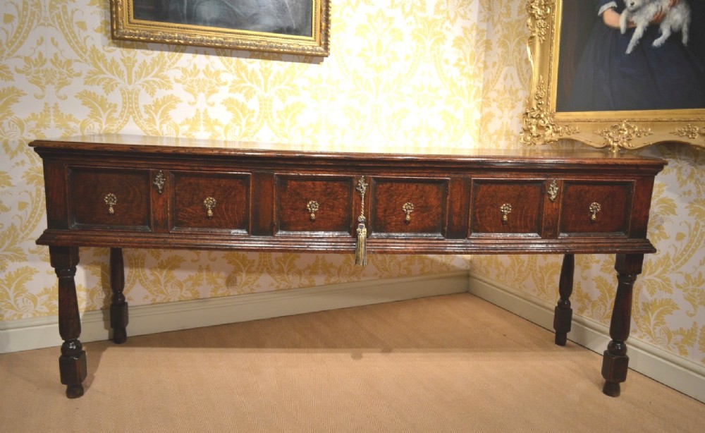 Beautiful 18th Century Oak moulded front Dresser Base with a fabulous rich colour