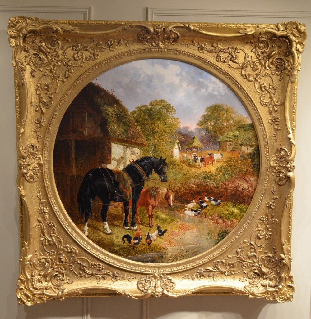 Oil painting by JOHN FREDERICK HERRING JNR. 