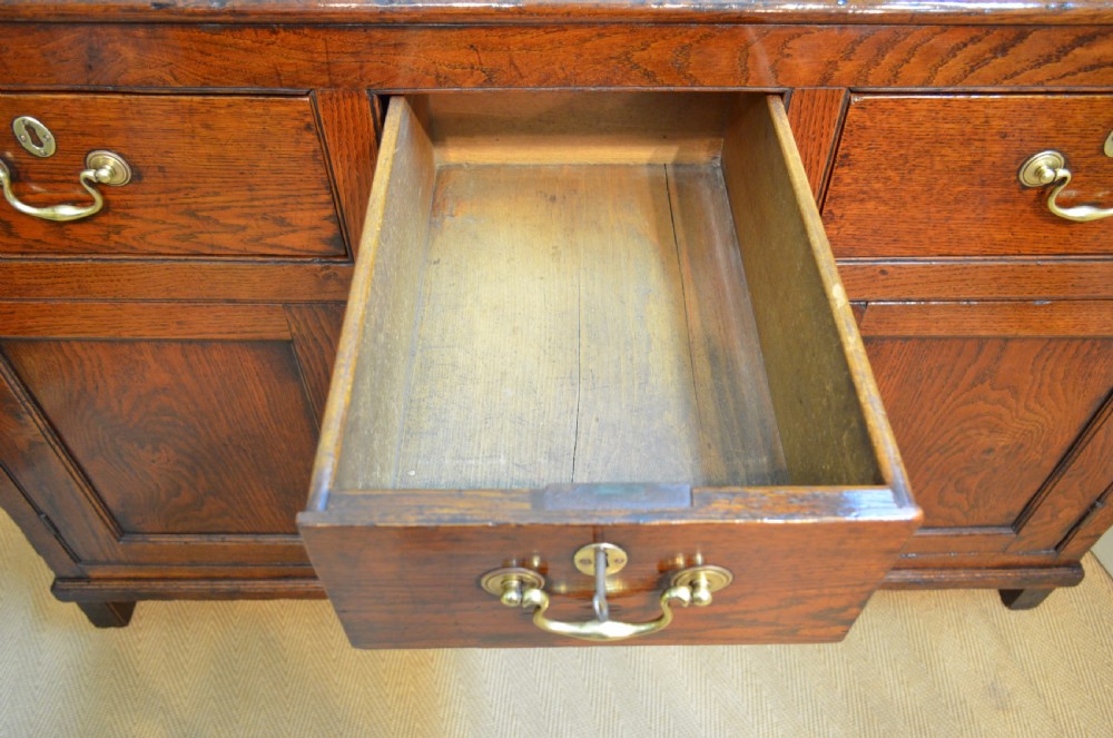 Superb George III Oak Cupboard Dresser Base with fabulous colour and proportions View XV