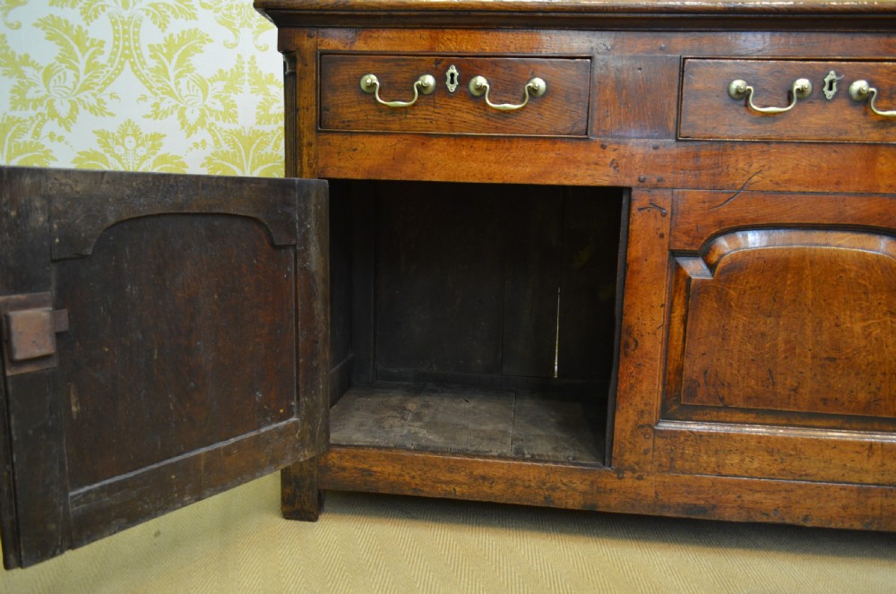 A Superb Quality Georgian Oak Cupboard Base Dresser or Sideboard. View VIII