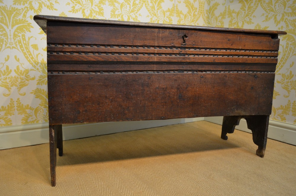 Early 18th Century Oak six plank coffer View VII