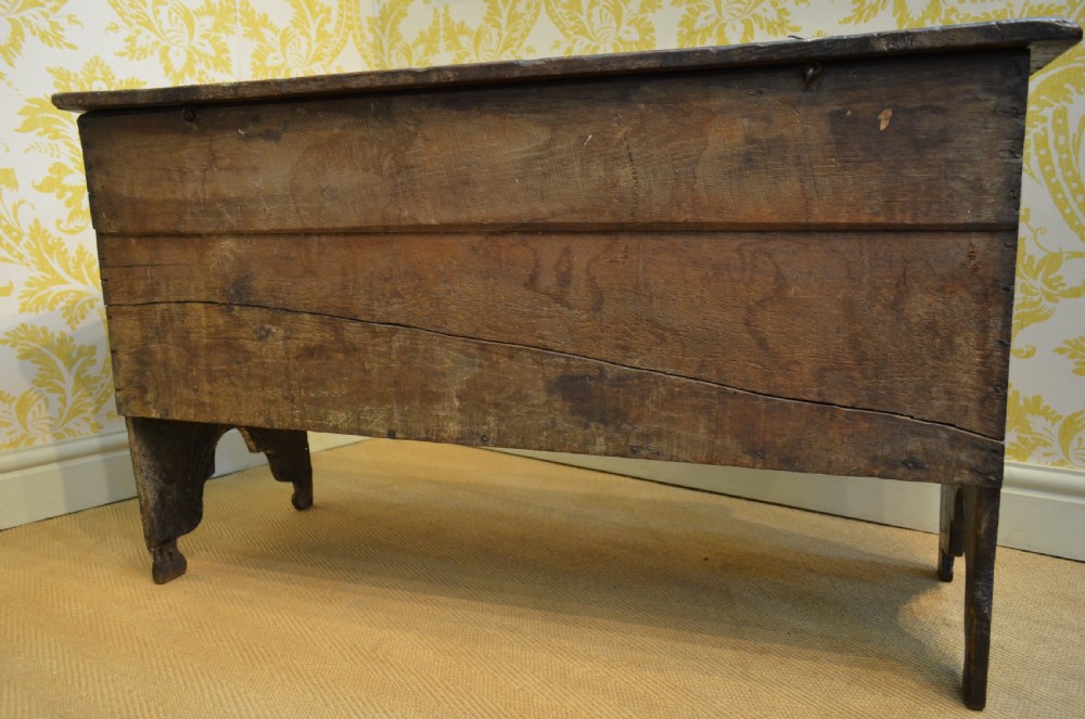 Early 18th Century Oak six plank coffer View X
