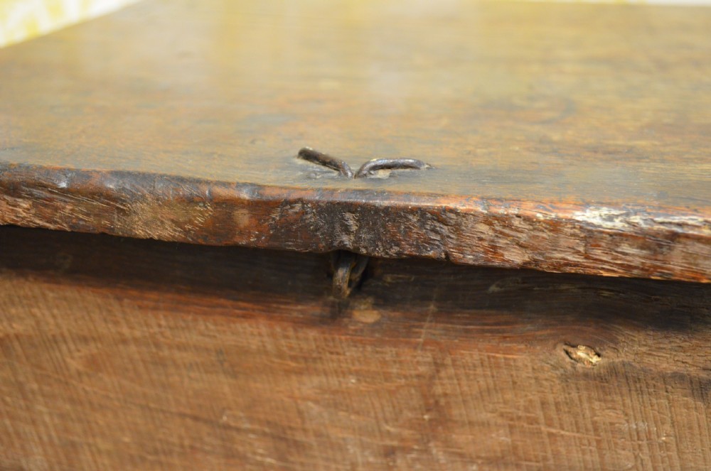 Early 18th Century Oak six plank coffer View XII