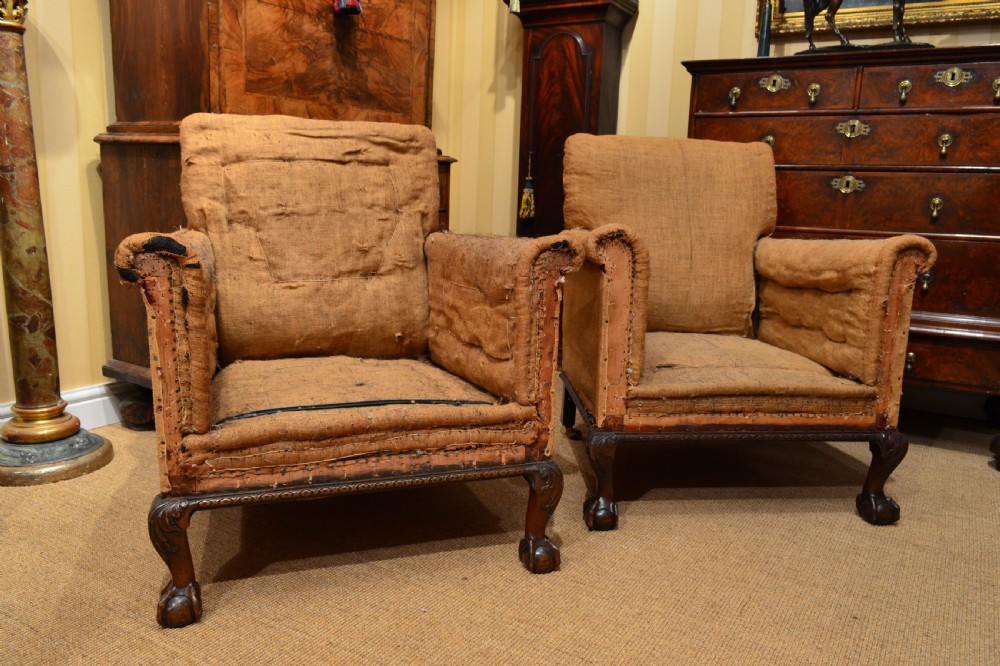 A pair of Impressive George III style club armchairs.