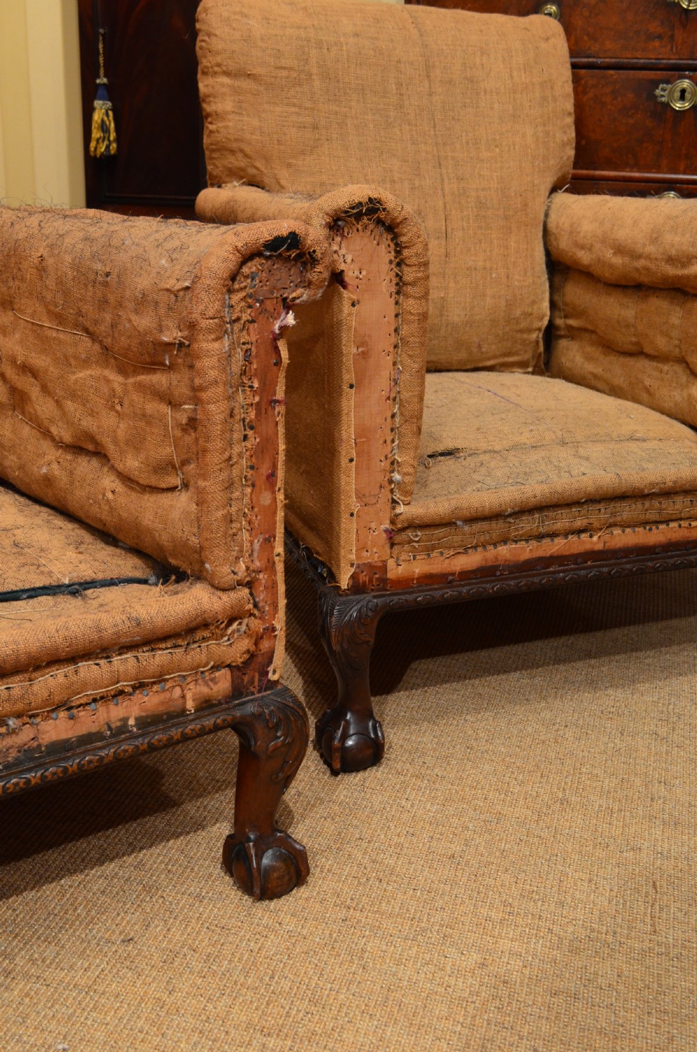 A pair of Impressive George III style club armchairs. View III