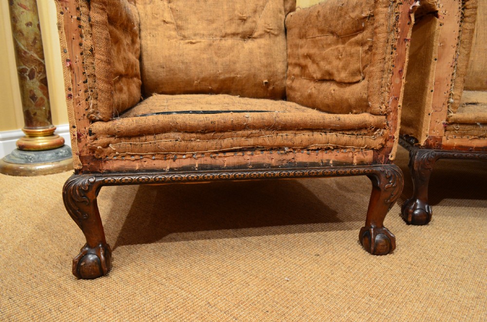 A pair of Impressive George III style club armchairs. View IV
