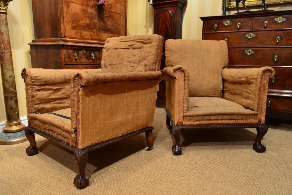 A pair of Impressive George III style club armchairs. View VI