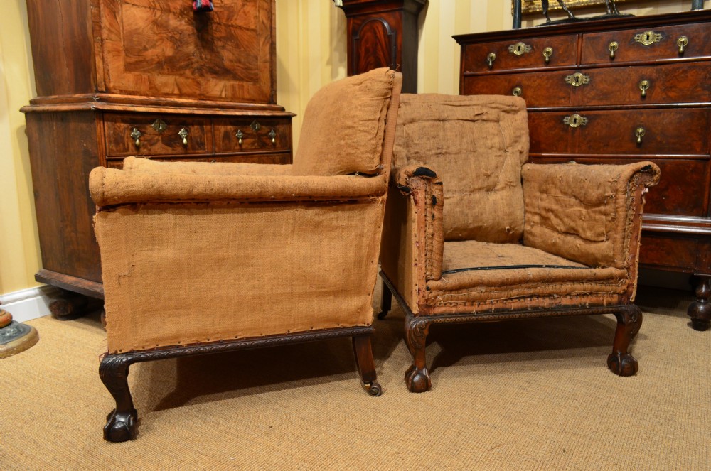 A pair of Impressive George III style club armchairs. View VII