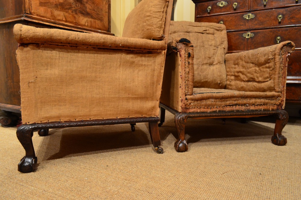 A pair of Impressive George III style club armchairs. View VIII