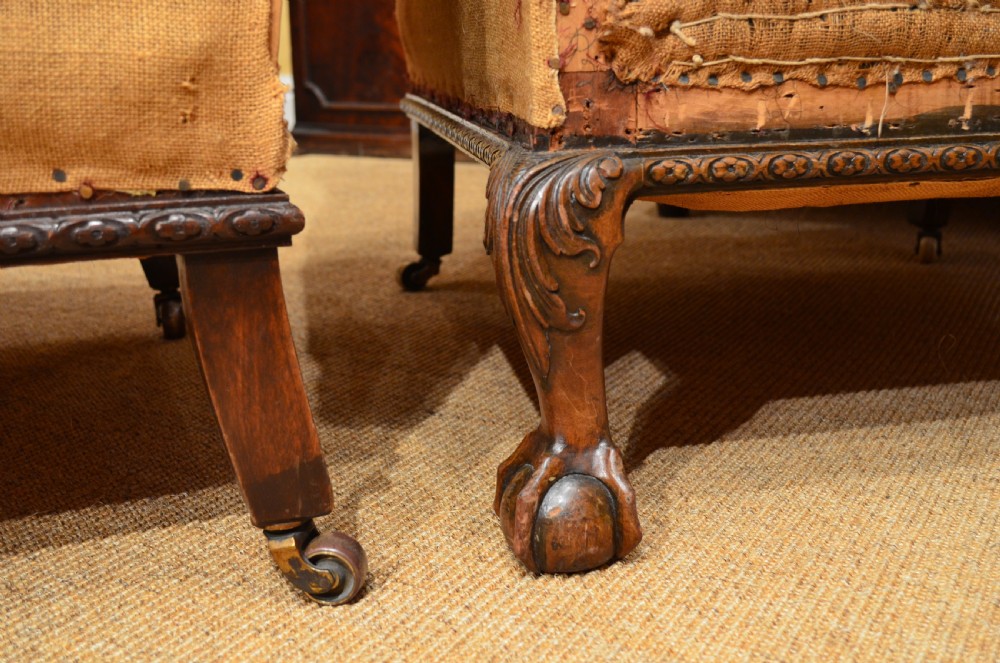 A pair of Impressive George III style club armchairs. View X