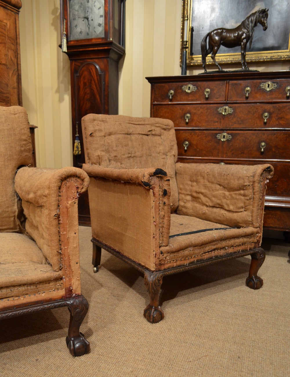 A pair of Impressive George III style club armchairs. View XXII