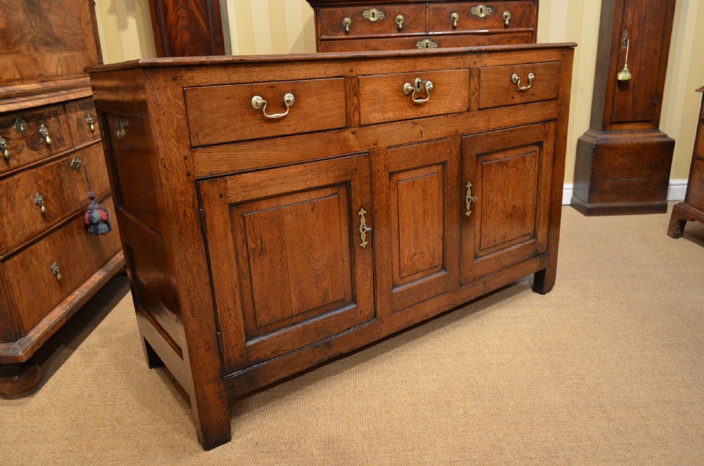 Georgian Oak Cupboard Base Dresser with Drawers. View II