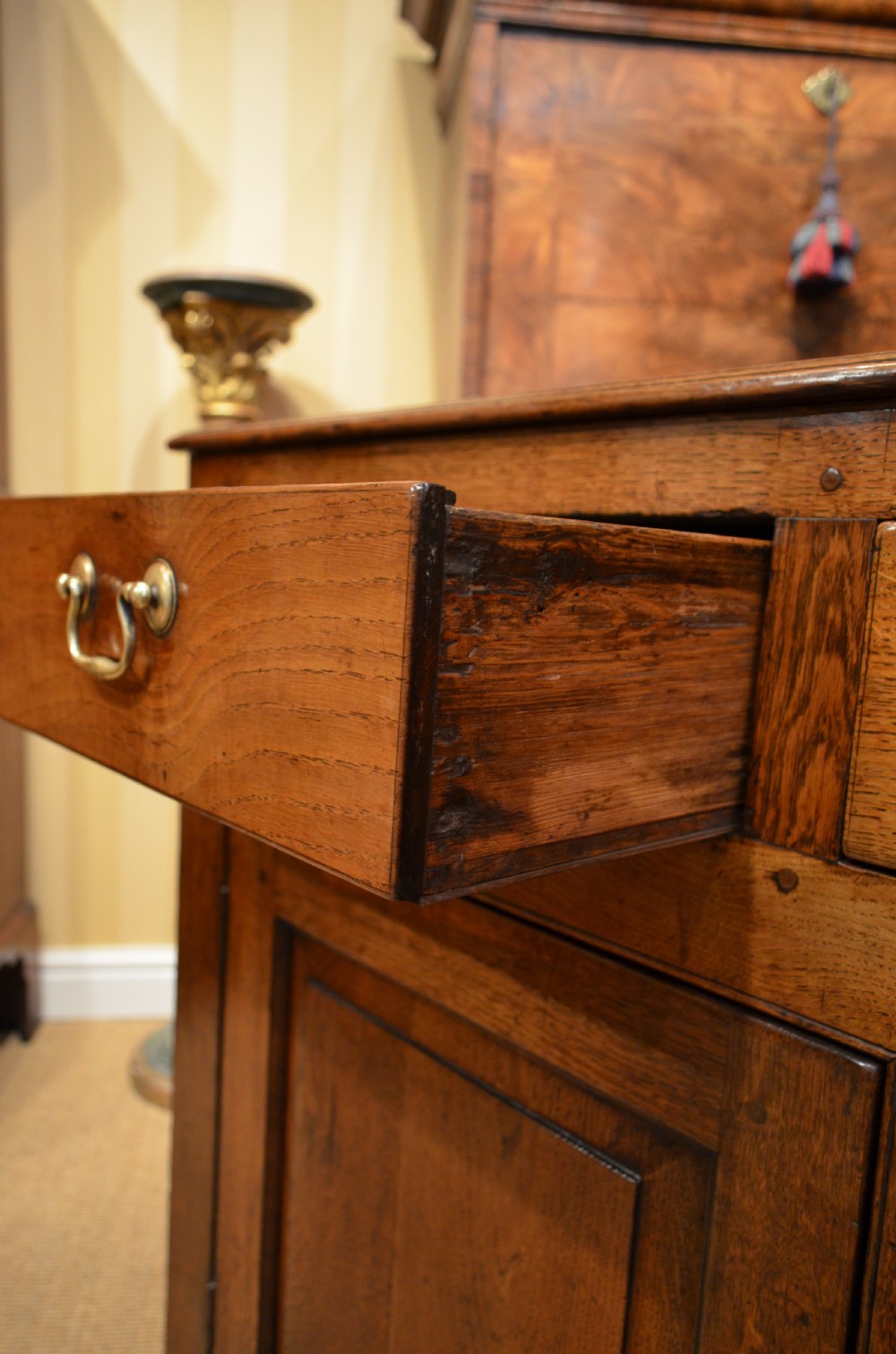 Georgian Oak Cupboard Base Dresser with Drawers. View XVII