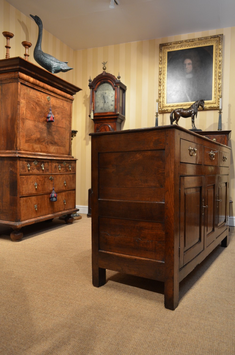 Georgian Oak Cupboard Base Dresser with Drawers. View XXII