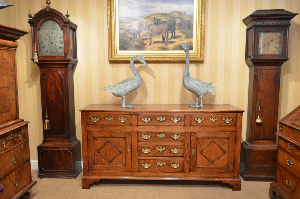 A Rare Georgian Elm Cupboard Dresser  Base.. View III