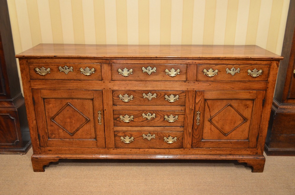 A Rare Georgian Elm Cupboard Dresser  Base..