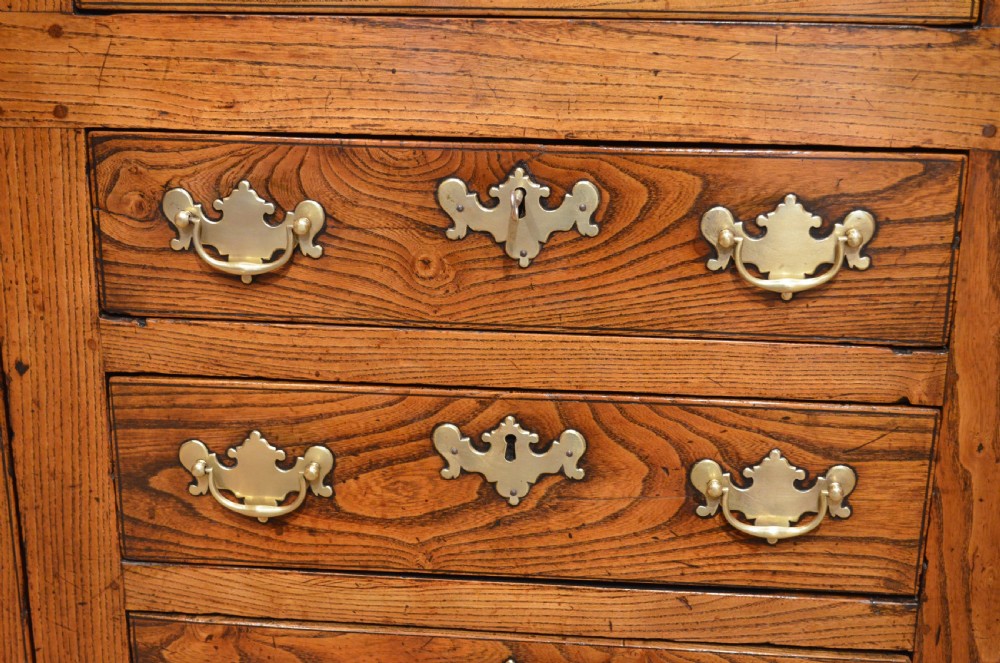 A Rare Georgian Elm Cupboard Dresser  Base.. View VI