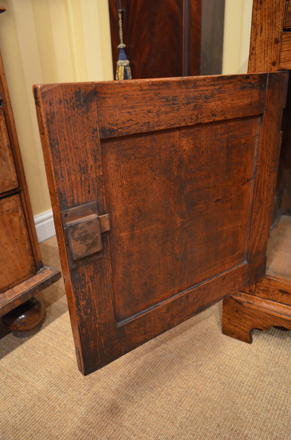 A Rare Georgian Elm Cupboard Dresser  Base.. View X