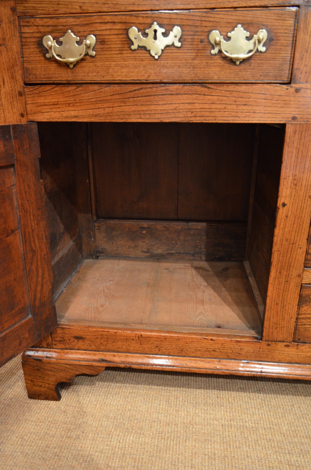 A Rare Georgian Elm Cupboard Dresser  Base.. View XI