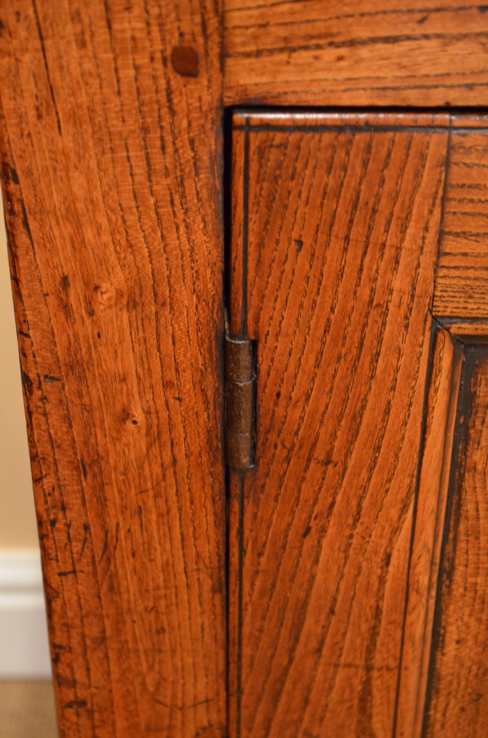 A Rare Georgian Elm Cupboard Dresser  Base.. View XIV