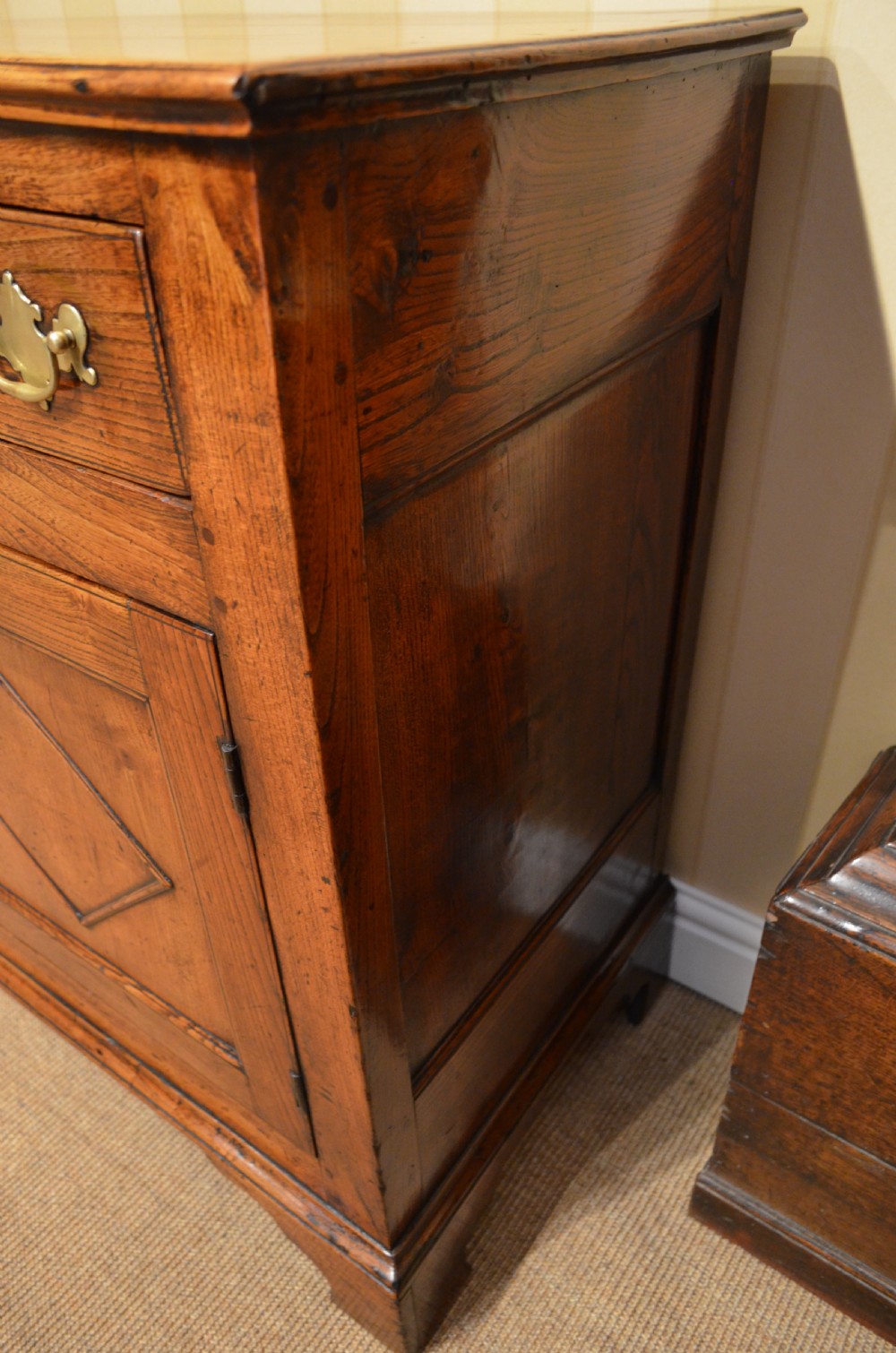 A Rare Georgian Elm Cupboard Dresser  Base.. View XIX