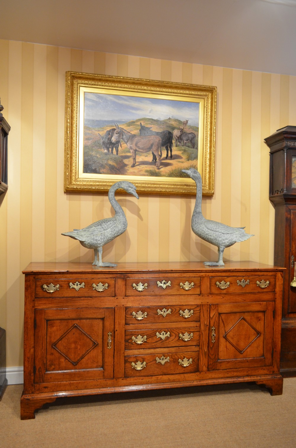 A Rare Georgian Elm Cupboard Dresser  Base.. View XX