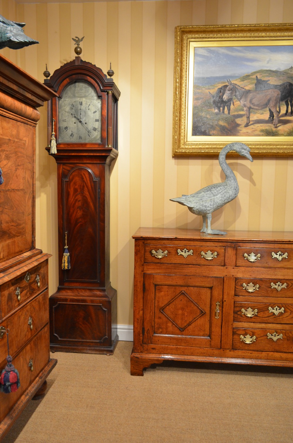 A Rare Georgian Elm Cupboard Dresser  Base.. View XXI