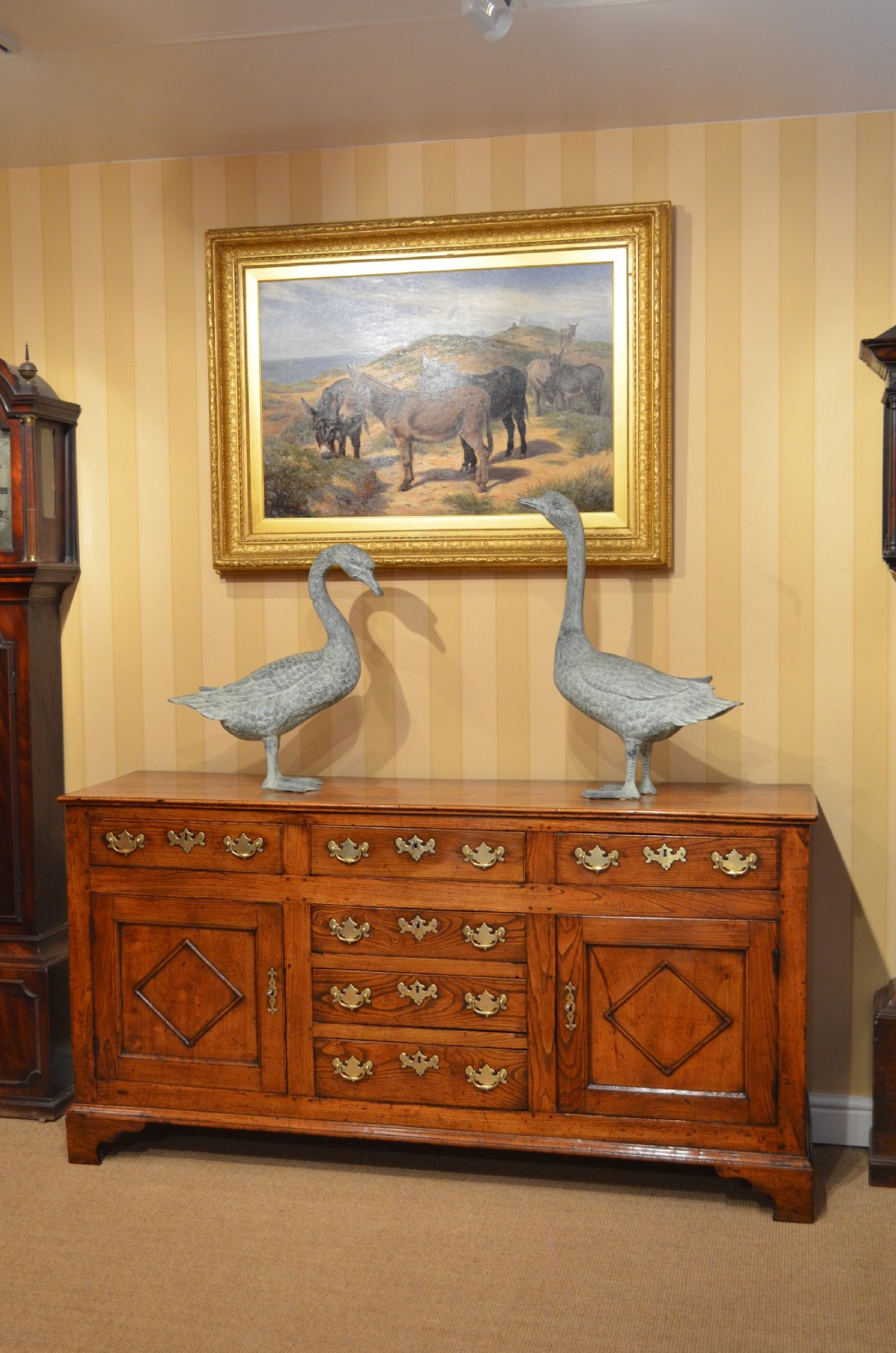 A Rare Georgian Elm Cupboard Dresser  Base.. View XXIII